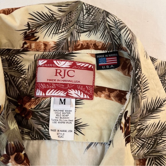 JRC 100% Cotton Mens Hawaiian Shirt Size Medium , Palm Trees. - Picture 6 of 7